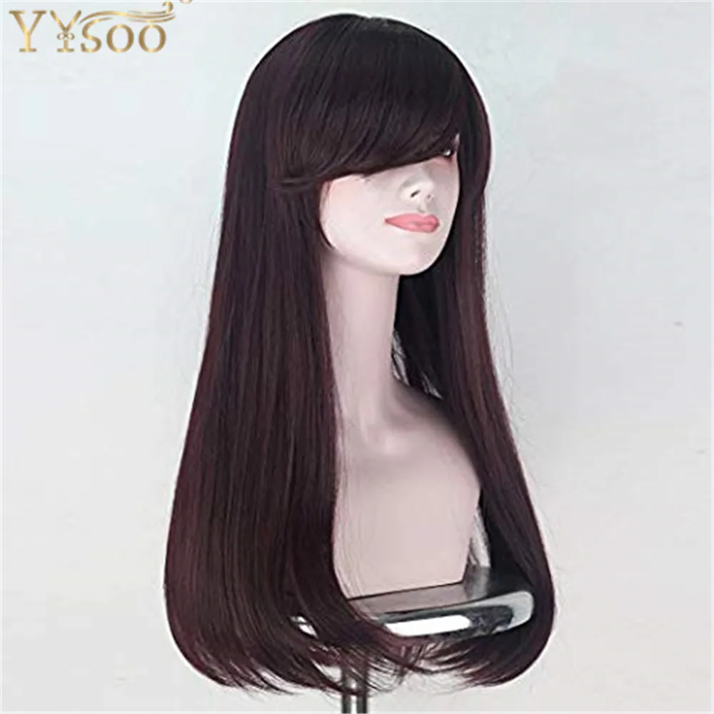 YYsoo Hana Song косплей парик швейная машина синтетический длинный коричневый натуральный волнистый девушка мода DVA игра косплей костюм парик для женщин