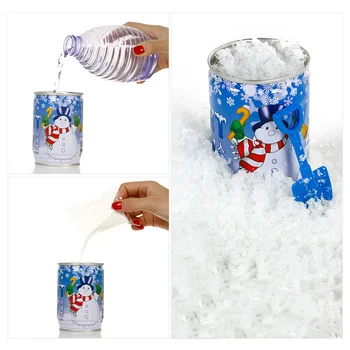 

Besegad 2pcs Artificial Instant Snow DIY Magic Snowflake Fluffy Fake Snow Powder Christmas Party Super Absorbent Decoration Toy