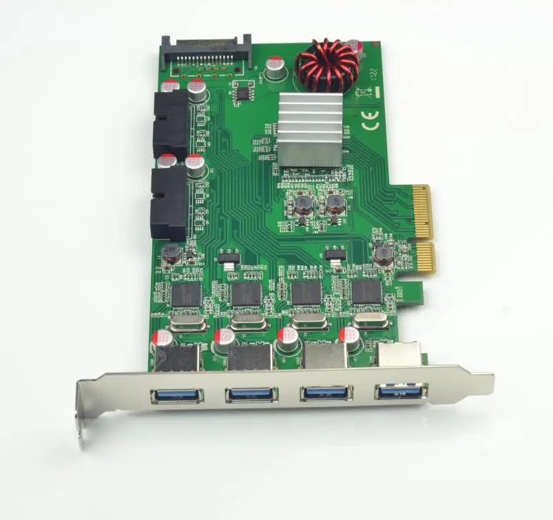 20 Гбит/с PCI-E 2,0X4 8 портов USB3.0 плата расширения 19pin 4 ASMedia ASM1042A чипсет+ P17C9X2G608 чип Pci express промышленная камера