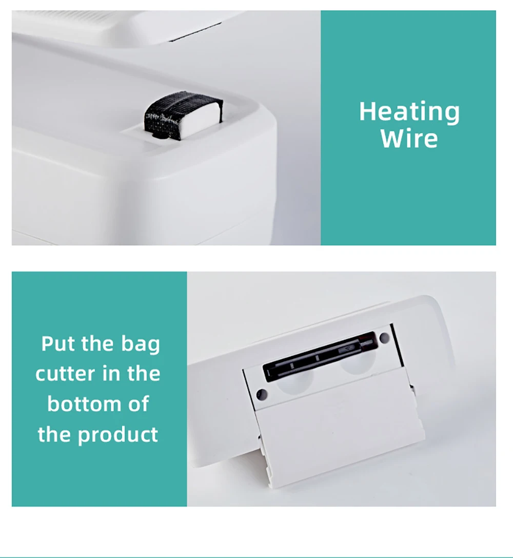 Plastic Food Sealing Machine Mini Heat Sealer for Food Potato Chip Bag Clip Portable Heating Plastic Bag Usb Charger