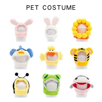 

New Dog Cat Headgear Cute Cartoon Animals Shapes Hat Chat Accessoires Pour Chats Gatos Cosplay Costume Decoration for Halloween