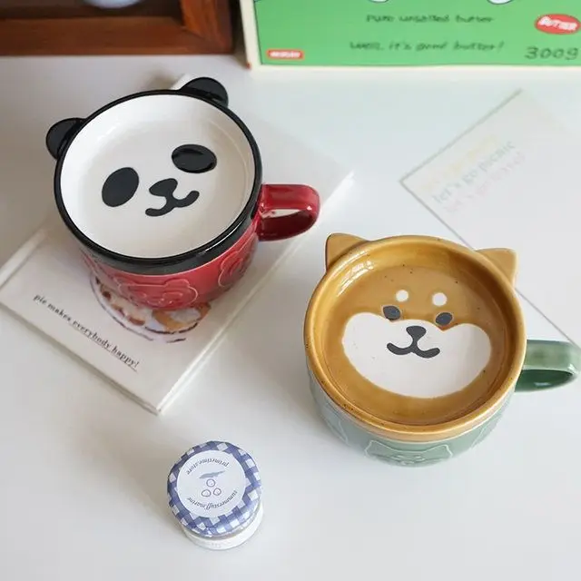 

Japanese Shiba Inu Panda mug ceramic cup water cup lovers coffee cup breakfast cute cup ceramic mug cat mug