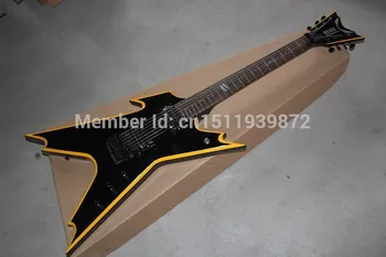 

Free shipping- New Arrival 6 String Custom Dean DIME Razorback Black Electric Guitar Musical Instruments