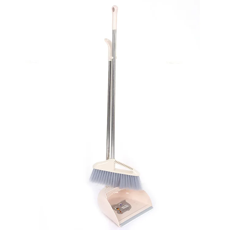 Broom Dustpan Set Combination Large Skiving Broom Combination Plastic Sweeping Broom Soft Hair Brush Household Cleaning 8606