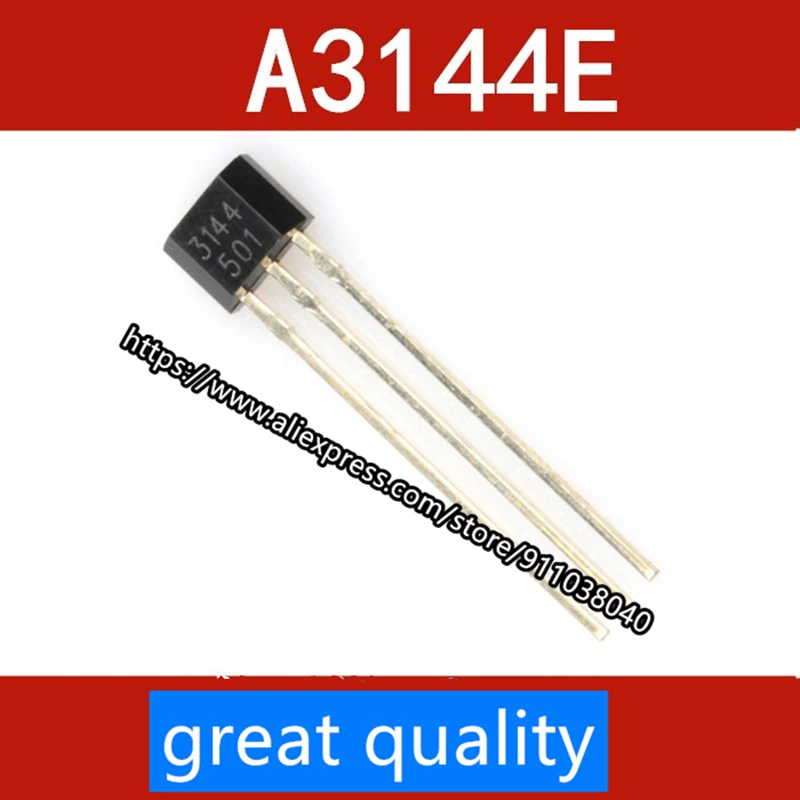 20 шт./лот Новый A3144E 44E Встроенный SIP-3 Датчик Холла фотосессия OH3144 Y3144 | Электронные