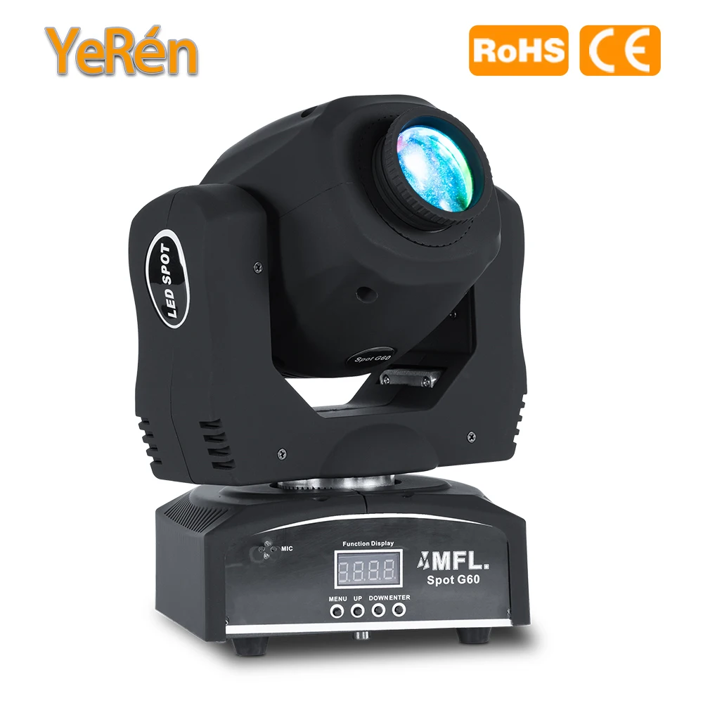 

MFL G60 60W Moving Head Light Auto, DMX 512,Sound active, Master/slave for Clubs, Bars, Family Parties，Birthday Parties，KTV