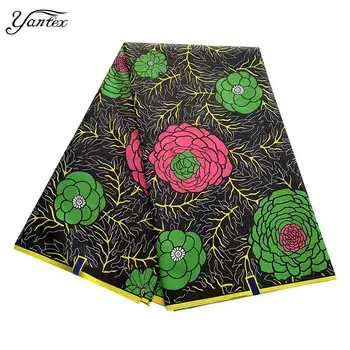 

YANTEX Ankara Prints African Wax Fabric 6 Yards Nigeria Ankara Veritable Real Wax Block Prints Fabric Tissu Africain For Wedding