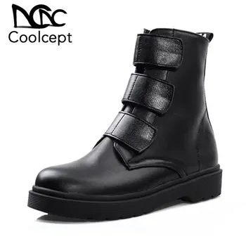 

Coolcept Size 34-43 New Arrival Women Ankle Boots Warm Winter Shoes Women Fashion Basic Boots Office Lady Platform Footwear