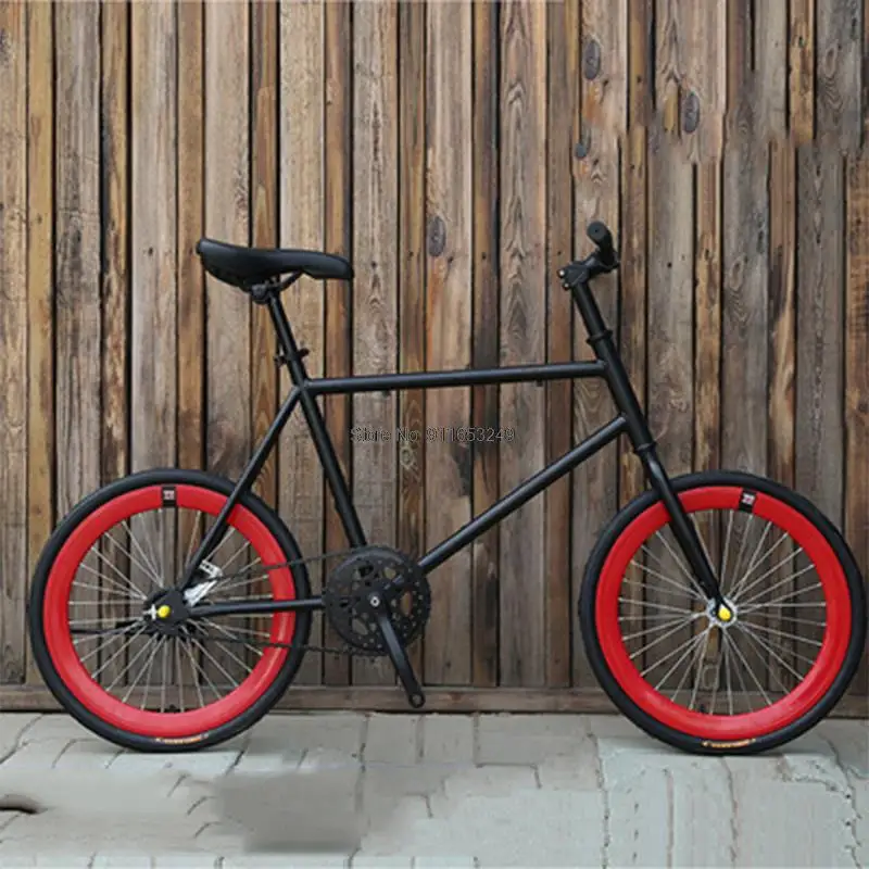Велосипедный односкоростной мини-велосипед с двойным тормозом Dsic, велосипедная Рама свободного колеса 20 дюймов, подходит для высоты от 155 см до 180 см