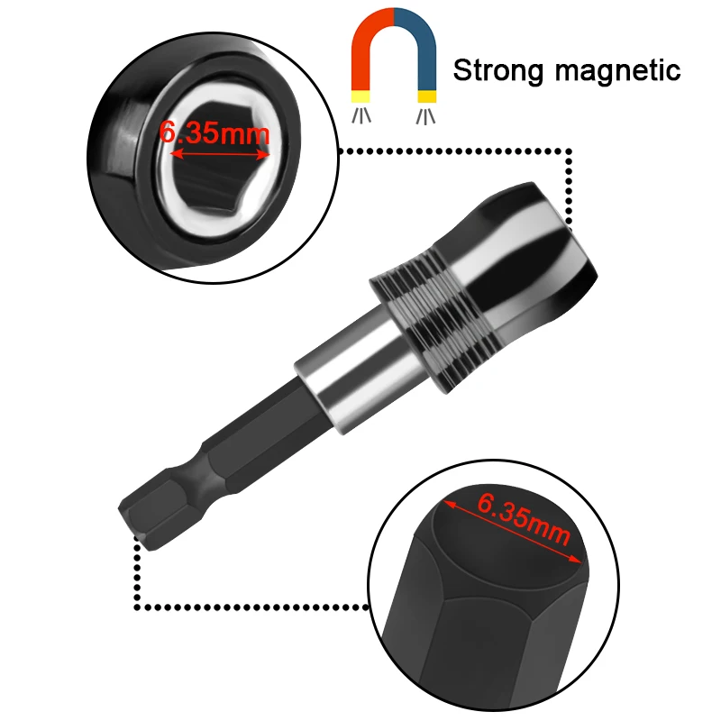 20pcs Hex Head Allen Wrench Drill Bit Set Metric SAE S2 Steel Hex Bits Set 65mm Long Magnetic Screwdriver Bits - Image 3