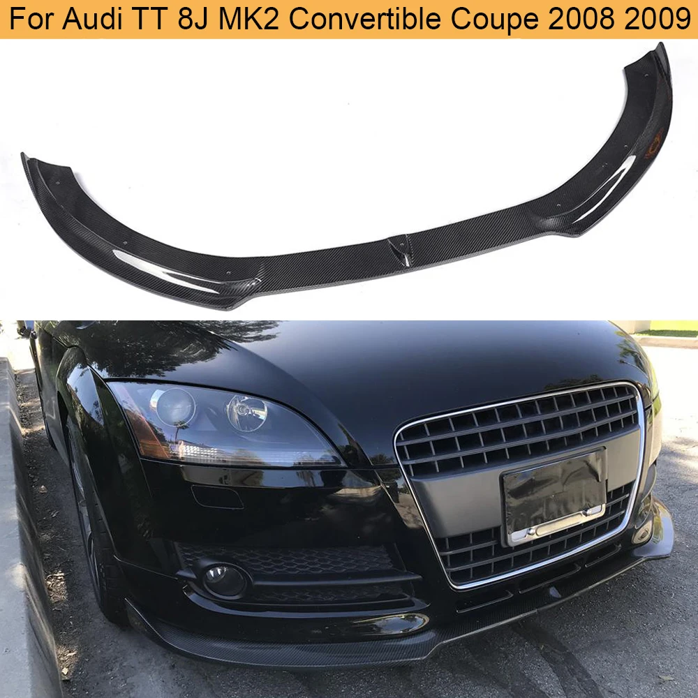 Углеродное волокно передний бампер спойлер для Audi TT 8J MK2 Кабриолет купе 2 двери 2008