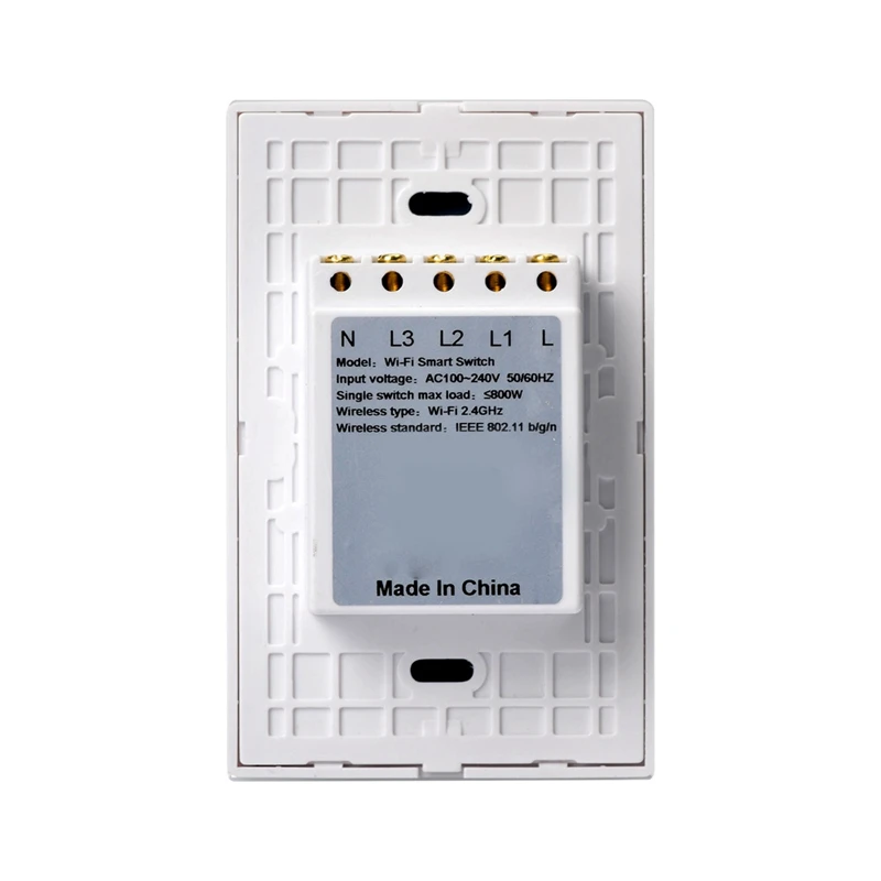 Us Wifi Smart Wall Switch Press Glass Panel Mobile Tuya& Smart Life App Remote Control Work With Amazon Alexa Google Home