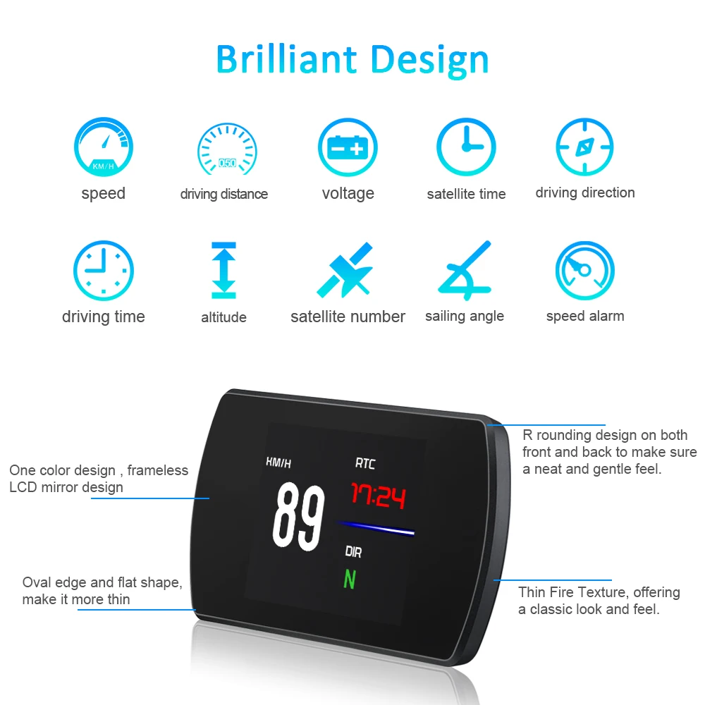UniversalTFT-LCD ǻ ÷ Hud   ÷ ͺ νƮ , RPM Ÿڹ º ǻ GPS  ӵ