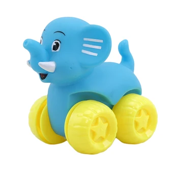 

Kids Baby Rubber Plastic Big Birthday Party Dog Shape Model Car Toy Cartoon Animals Model Car Educational Toys