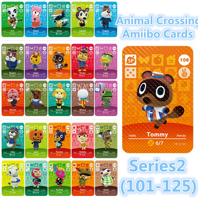 Серия 2(101to125) 2020 новые игровые карты с изображением животных для NS Switch 3DS игровой