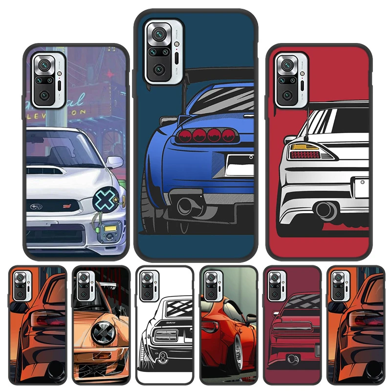 Jdm Sports Cars Phone Case For Xiaomi Redmi Note 10 Pro Case Redmi