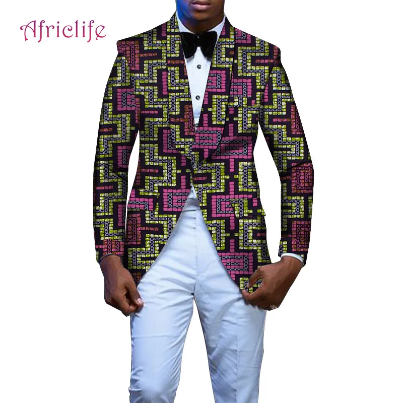 Новая африканская одежда для мужчин модное пальто для отдыха Африканский человек Дашики батик восковой печати Блейзер африканская Анкара мужской s Блейзер WYN488 - Цвет: 11