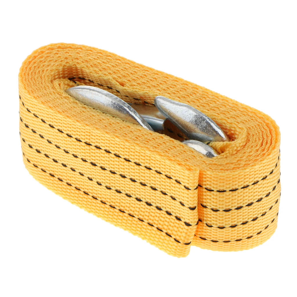 3m Heavy Duty Tow Strap With Hooks 10,000 Lb Break Strength 1.8 X 118'' Rope Tow Strap with Safety Hooks