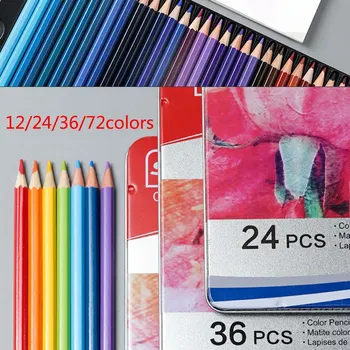 

12/24/36/72 Colored Pencils Set Professional Painting Oily Color Pencil Set For Drawing Sketch Painting Art Supplies