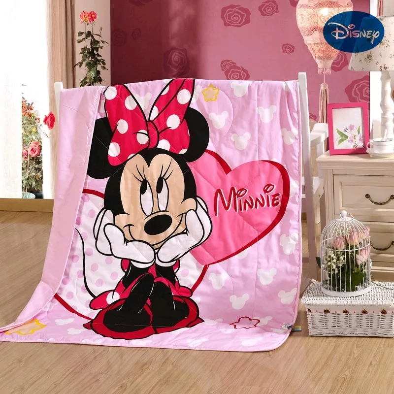 Disney Couette D Ete Minnie Mouse Pour Bebe 1x150cm Couverture De Vacances Pour La Maternelle Pour Filles Et Garcons Decoration De Lit De Berceau Cadeau Ideal Aliexpress