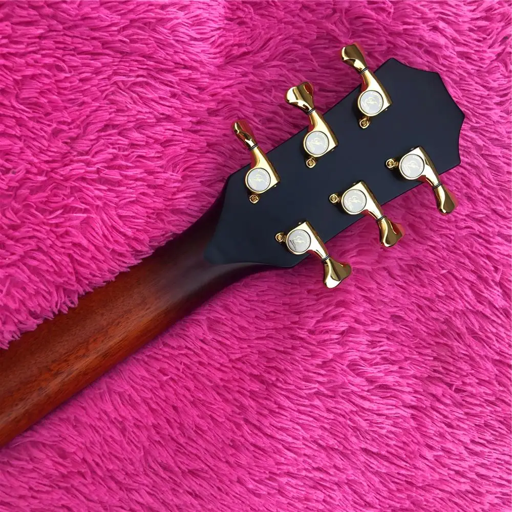 Заводская матовая 41 дюймов PS14 Акустическая гитара, подлокотник, Abalone эбеновая гриф цельная ель электрогитара Акустическая