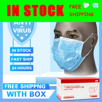 

Blue Disposable Mask Fabric Nonwovens Dustproof Health Care Mouth Mask Adult Unisex Protection Anti Pollution Masks
