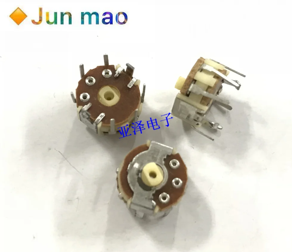 Japan Alps Y10 small potentiometer duplex b50k rotary adjustable resistance shaft length 1.5mm