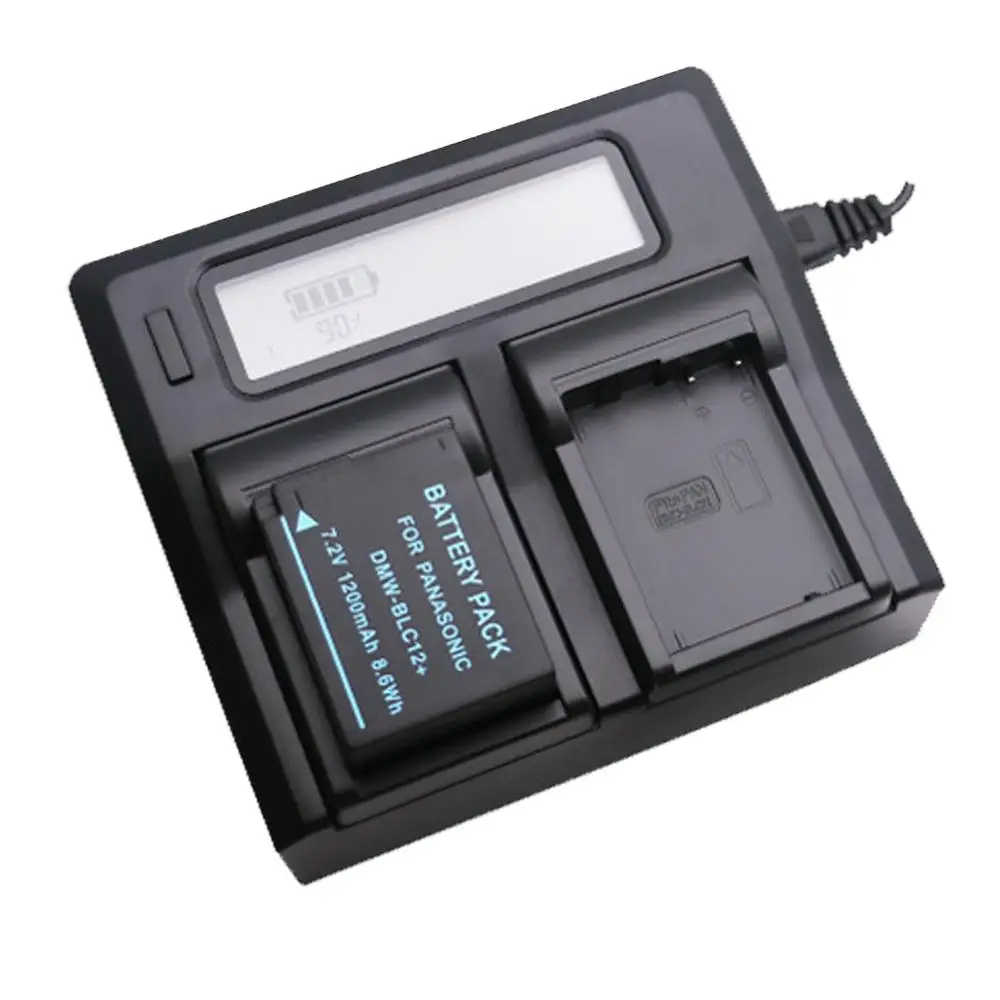 2 шт. Аккумулятор для камеры BLC12 DMW blc12e + двойное зарядное устройство Panasonic FZ1000 FZ200