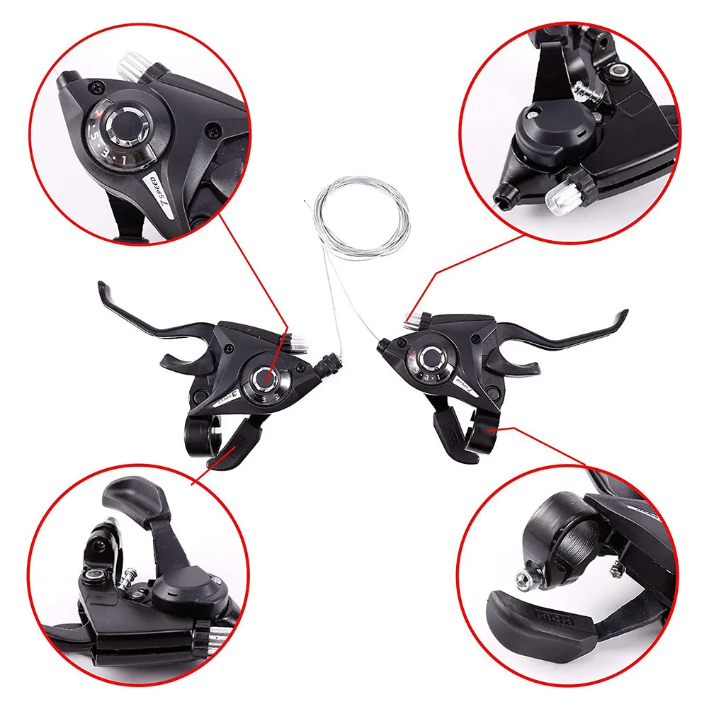 Bike Shifters EF51-7 /EF51-8 Mountain Bike Brake Lever Shifter Set Aluminum Alloy 3x7/3x8 Speed