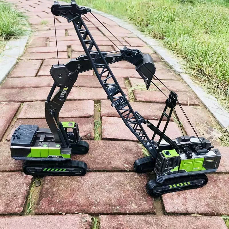 Metal Head Plastic Body Kids Engineering Vehicle Toy Excavator