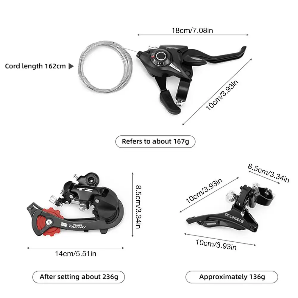 Bicycle Transmission Set 3X7 Speed Front Derailleur Rear Derailleur Right Left For Mountain/city Bikes rear derailleur bike derailleur
