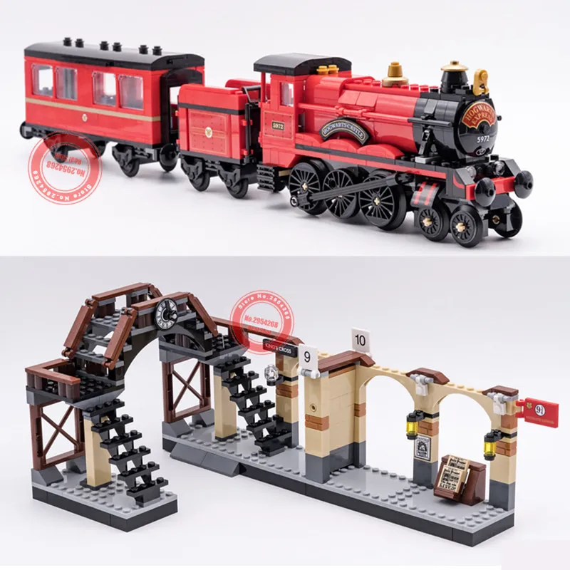 Billige MOC Motorisierte RC Motor Power Funktion Express Zug Station Fit Legoings Technik Potter Figuren Baustein Ziegel Spielzeug Geschenk