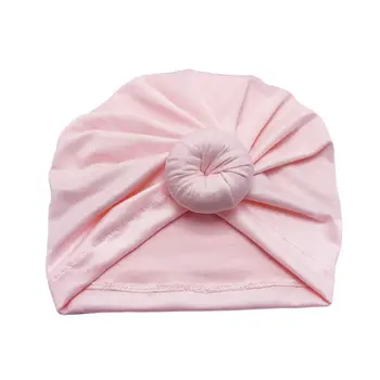 

4 Pcs/set New Toddler Baby Girls Boys Elastic Hats Donut Bow-knot Turban Hat Hair Wrap Head Casual Cap E65D