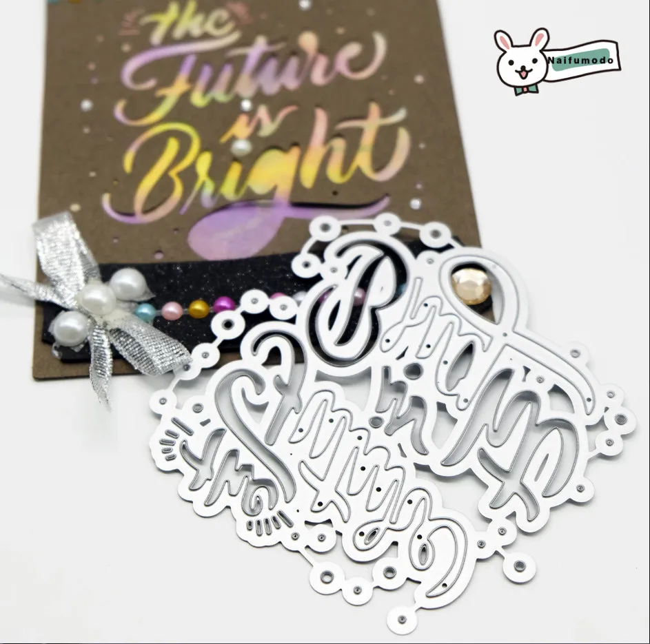 

Naifumodo Cutting Dies Metal Dies Phrase and Words Die Scrapbooking Album Card Making Embossing Stencil Decor Diecuts