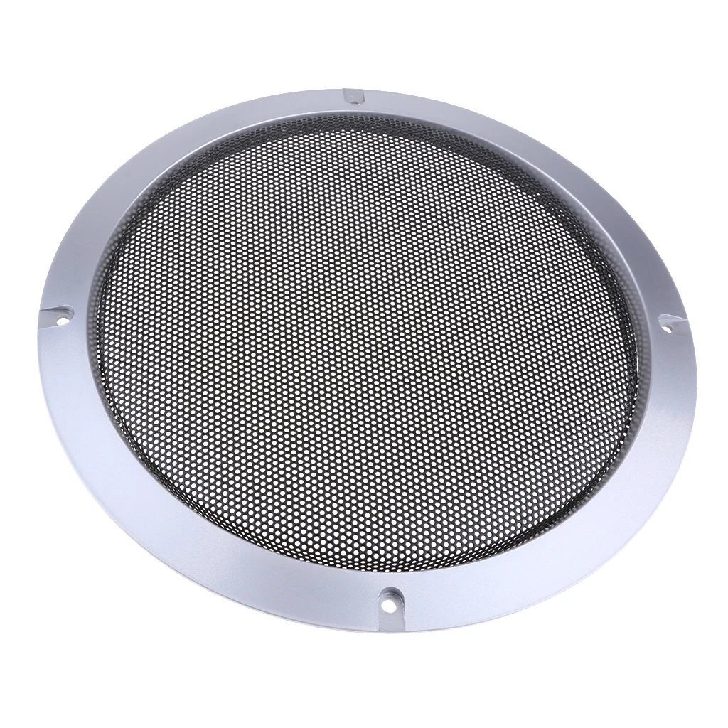 

8Inch Speaker Grills Cover Guard Protector Mesh Speaker Decorative Circle Audio Accessories -Silver
