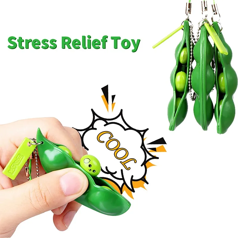 Push Its Bubbles Fidget Toys Pack Anti Stress Hand Toys Peas Beans Pops Toy Keychain Educational Simple Dimple Toys for Children mochis squishy toys