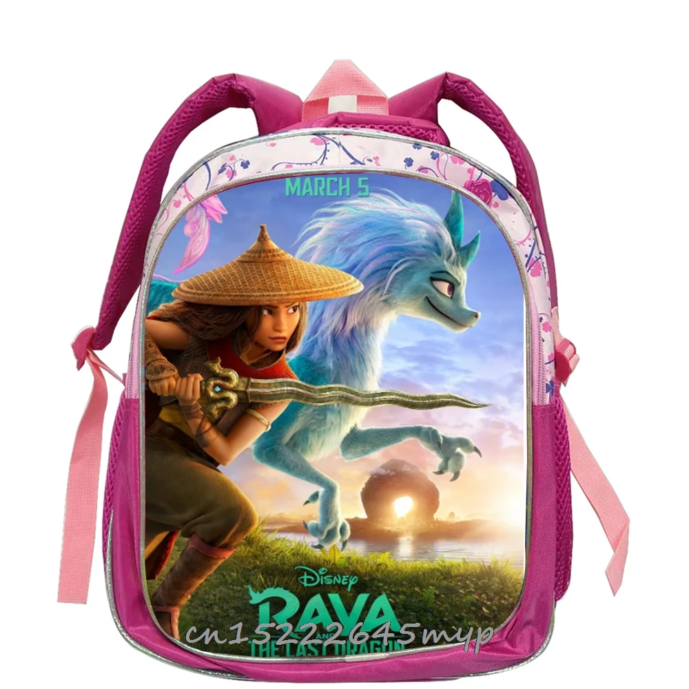 Boys Girl Raya and The Last Dragon Backpack Children School Bags Girls Daily Travel Cartoon Mochila Gifts | Багаж и сумки