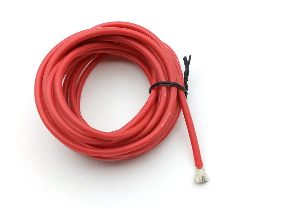 1 Катушка высокого качества 14 AWG 600V силиконовый провод гибкий 3 м красный|wire gauge|wire