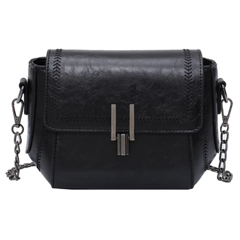 

191230 iVog New Arrival Everyday Female Shoulder Crossbody Handbag Black Chain Fashion PU Hand Bags for Women 2019