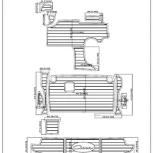 2000 Bayliner 2855 Плавающая Платформа и подушка кабины с логотипом CIERA лодка EVA тик настил 1/" 6 мм