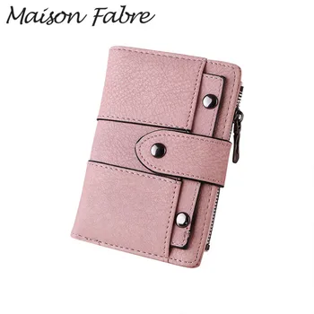 

Maison Fabre Bag womens vintage wallet leather coin purse wallet zipper cards Card Holder Ladies Folding purses and handbags