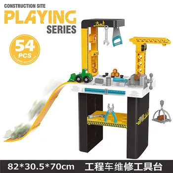 

Children 54pcs Simulation With Taiwan Boy Engineering Car Disassembly Repair Suit Play House Toy