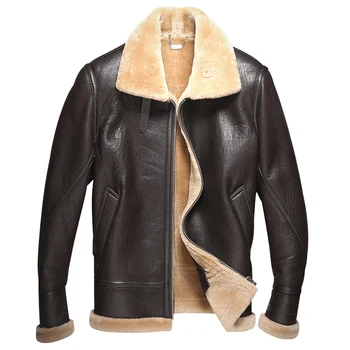 

Genuine Leather Jacket Men Double-faced Fur Coat Real Fur Coat Winter Warm Jackets Parka Jaqueta G04-E6535 ZL372