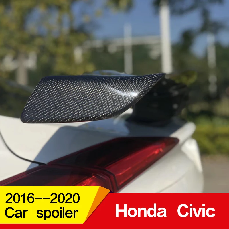 Используется для Honda civic спойлер 17 18 19 лет 10го поколения FC глянцевое углеродное волокно заднее крыло GTR стиль спойлер, аксессуары