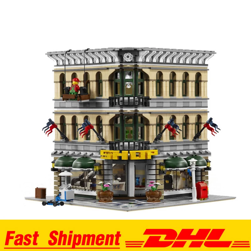 DHL, 15005, 2232 шт., город, большой магазин, модель, строительные блоки, наборы, кирпичные игрушки, совместимые образовательные 10211