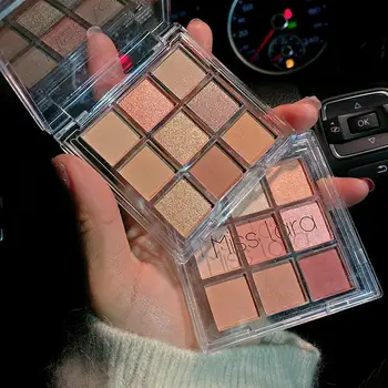 

9 Color Charming Eyeshadow Palette Matte Shimmer Pigmented up Lara Beauty Powder Shadow Make Miss Eye Palette K1F8