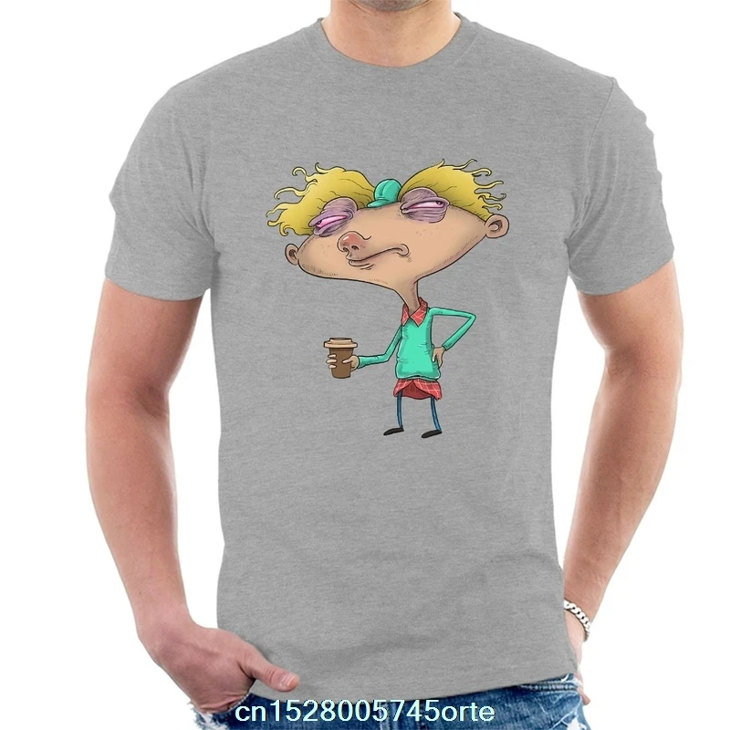 Мужская футболка с принтом funny 2020 camiseta Hey Arnold Before Coffee из 100% хлопка для женщин |