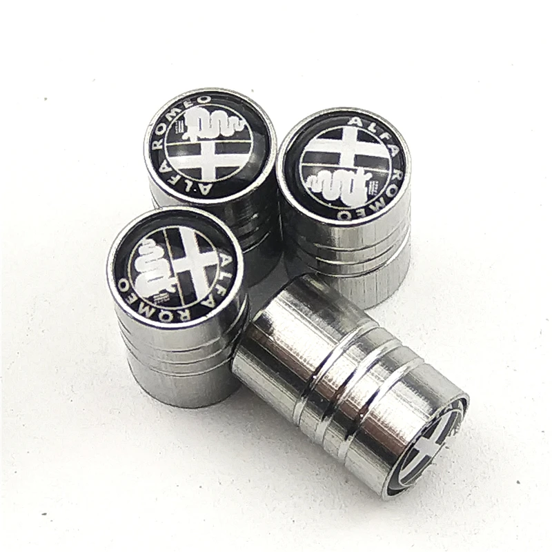 

4Piece/set chrome Sport CAR Styling Auto Accessories Car Wheel Tire Valve Caps Case for alfa romeo Motorcycle Automobiles
