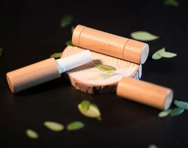 10pcs/lot DIY Bamboo Empty Lip Gross Container Lipstick Tube Container Lip Balm Tubes Bamboo Lipstick Tube