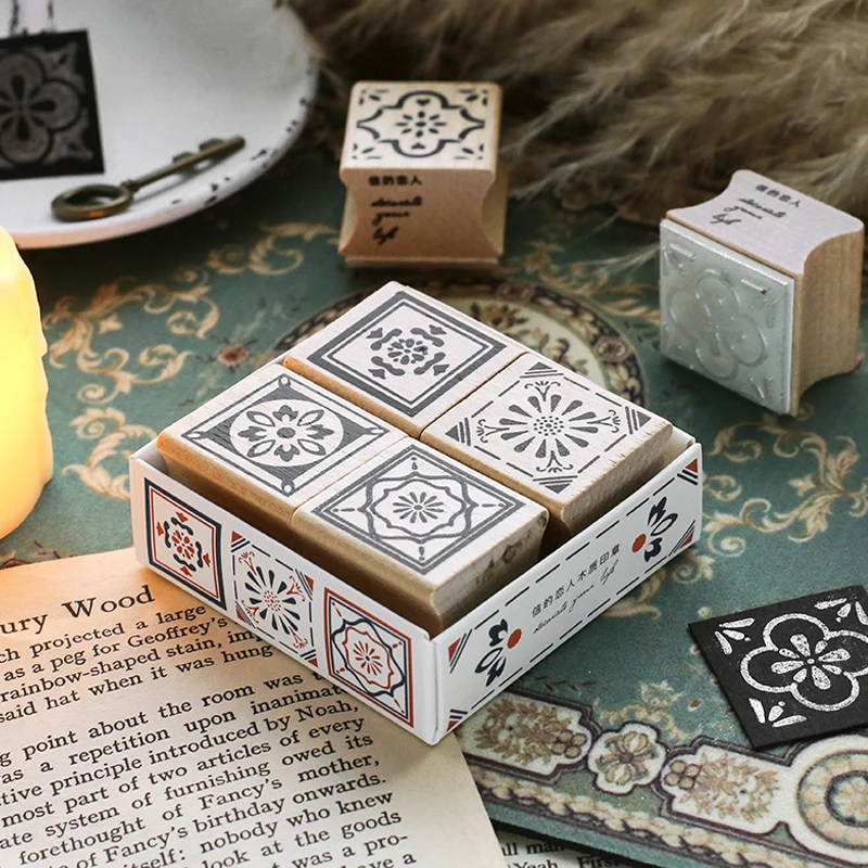 Dreamback Morocco серия украшения Штамп Ретро узор деревянные резиновые штампы для stationery канцелярские принадлежности DIY ремесло стандарт